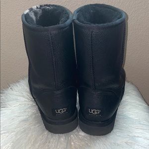 Ugg black leather boots